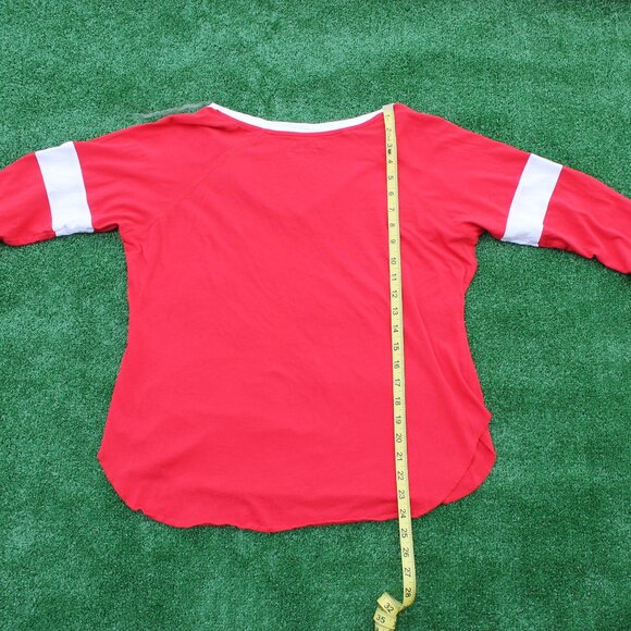 🏒❤️Women's Touch by Alyssa Milano Detroit Red Wings NHL 3/4 sleeve - Picture 6 of 6